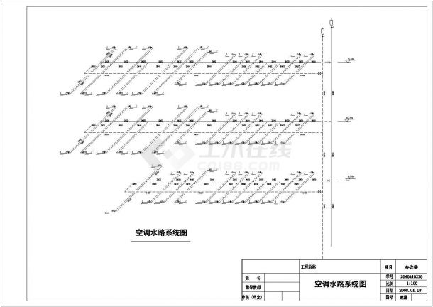 重庆市某地区办公楼空调CAD设计图-图一