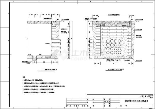 某地区电缆埋管工作井全套电气施工图-图二