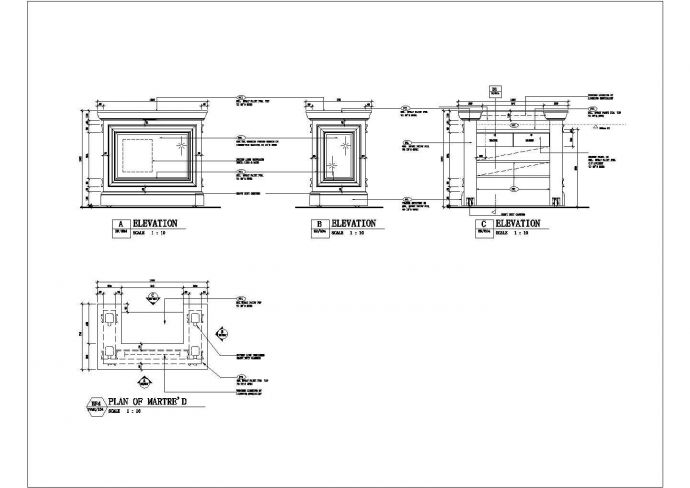 某法式餐厅及雪茄吧施工CAD设计构造完整图_图1
