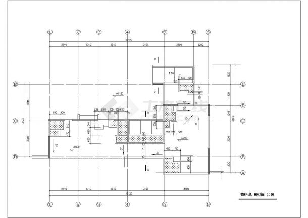 某景区公共厕所设计cad建筑方案图 (含设计说明，含景观亭、管理房设计)-图一