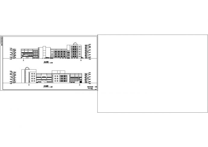 某多层框架结构高中综合教学楼设计cad全套建筑施工图（甲级院设计）_图1