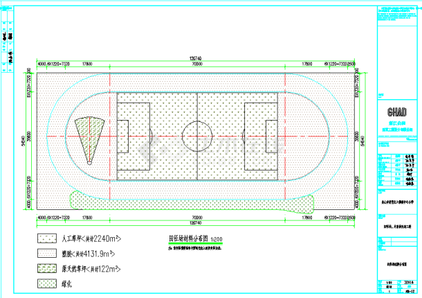 某地区沧浪中学田径场规划设计施工图-图二