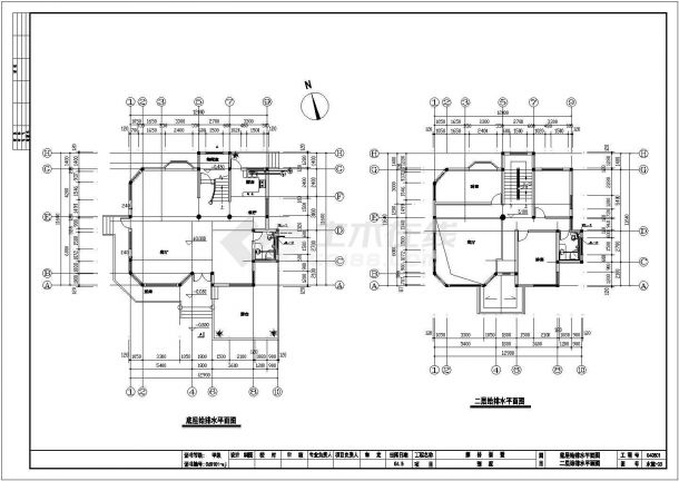 某地区三层住宅别墅给排水设计施工图-图二
