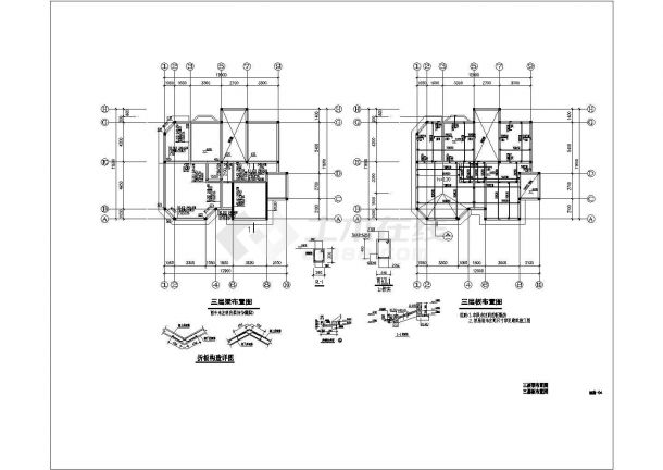 某地区二层住宅别墅建筑结构设计方案图-图二