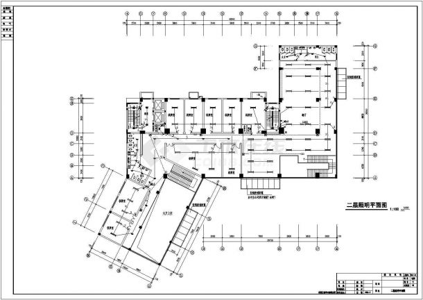 某多层框架结构大酒店电气设计cad全套电气方案图（含设计说明，含消防设计）-图二
