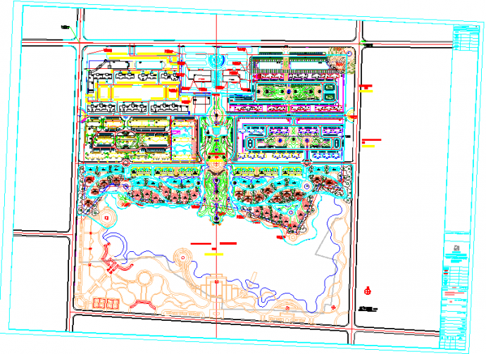 某地区天鹅堡小区景观总平面设计图_图1