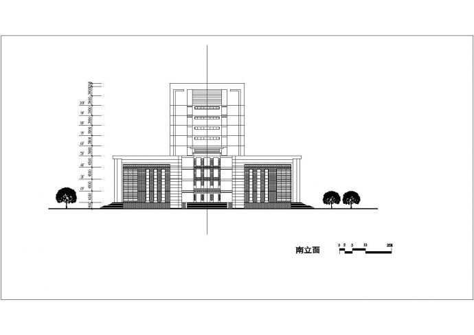 某十层图书馆全套建筑设计施工图纸_图1