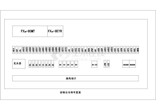 某大型混凝土搅拌站电气设计cad控制系统图（标注详细）-图一