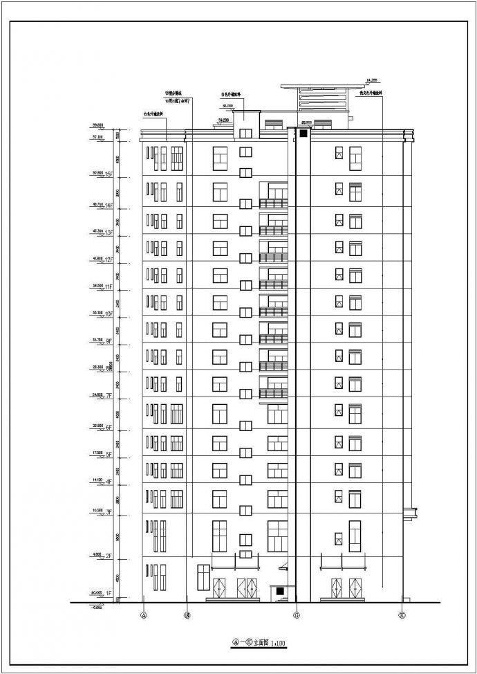 地下1地上15层旅馆全套设计图纸（含建筑电气消防）_图1