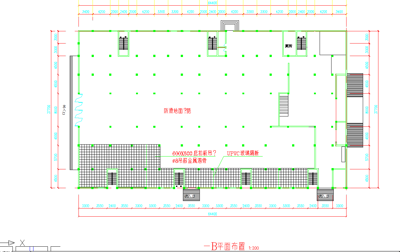 新昌超市建筑平面布置图纸（详细）