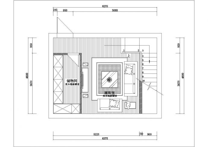 现代复古三层别墅有地下室装修设计图纸cad图纸下载含实景图（推荐）_图1