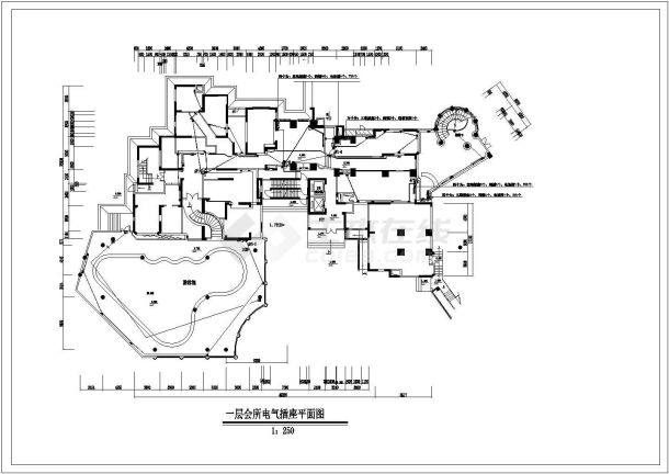 某高级休闲会所建筑电气设计施工图-图一