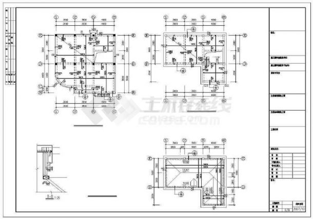 某4层框架结构单家独院式别墅建筑设计图纸-图二