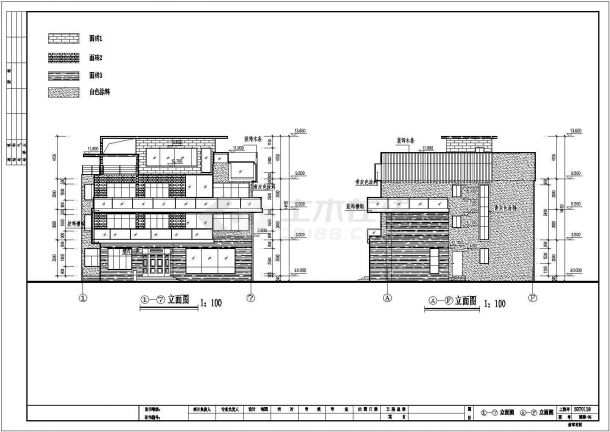 三层长16.40米 宽15.70米农村自建房建筑结构图-图一