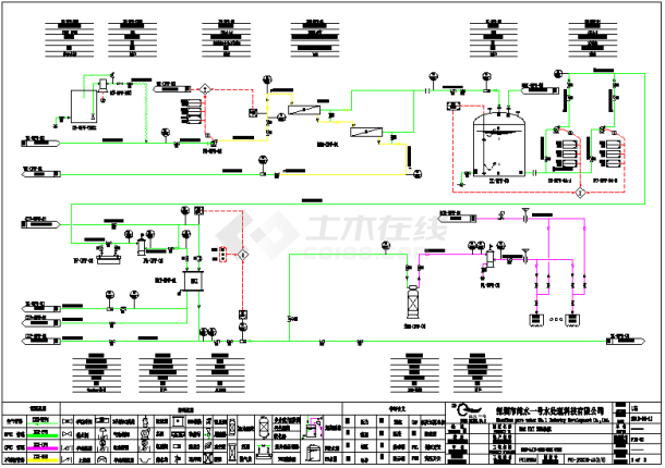 某地区水处理设备宣传流程设计施工图-图二