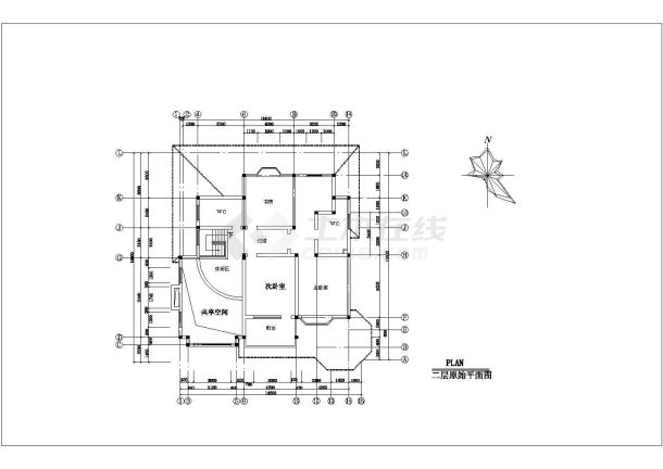 重庆市某地区红色调欧式施工图附效果图-图二