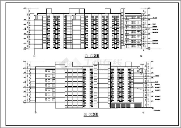 某八层砖混结构医院家属公寓楼建筑设计施工图-图二