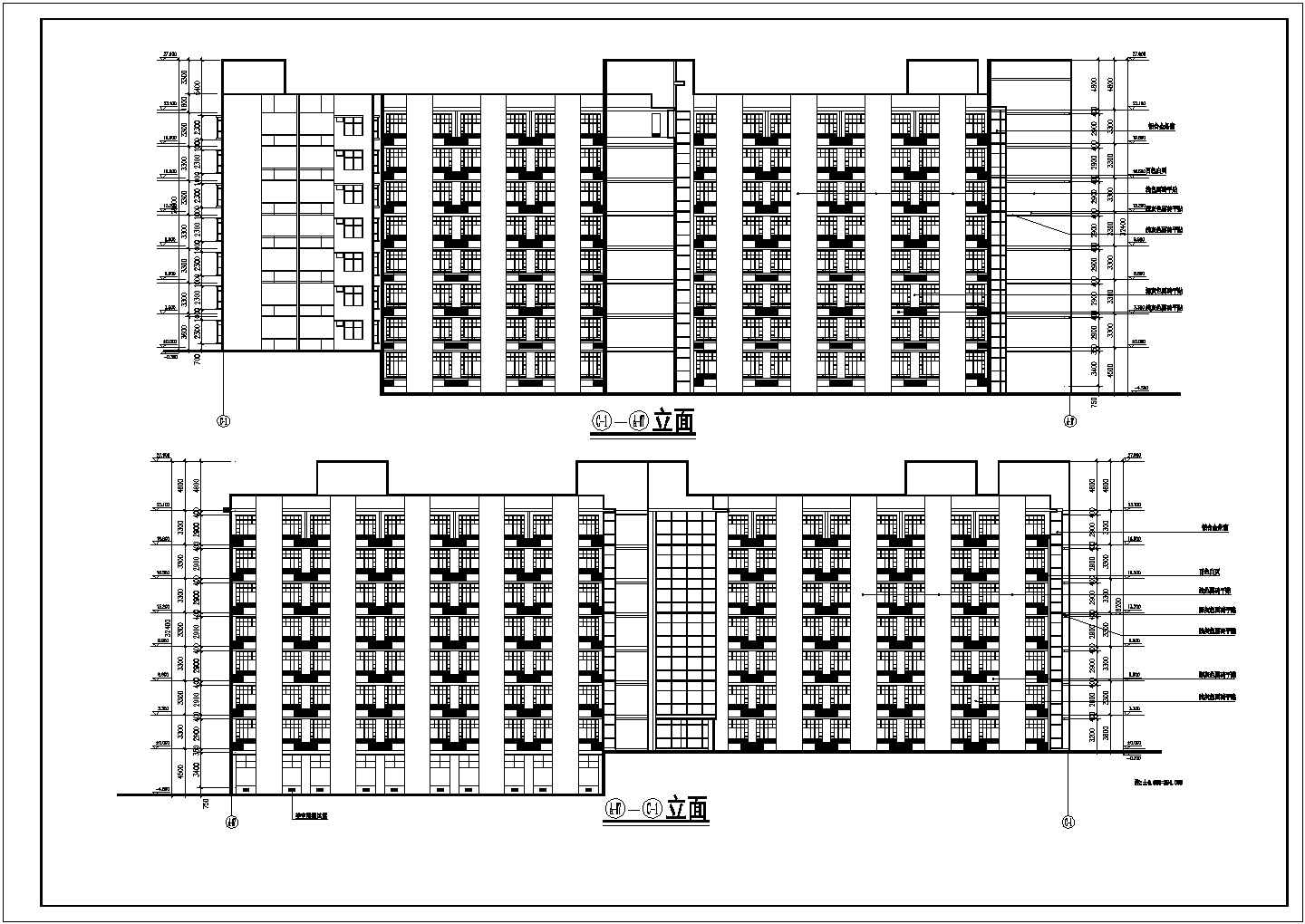某八层砖混结构医院家属公寓楼建筑设计施工图