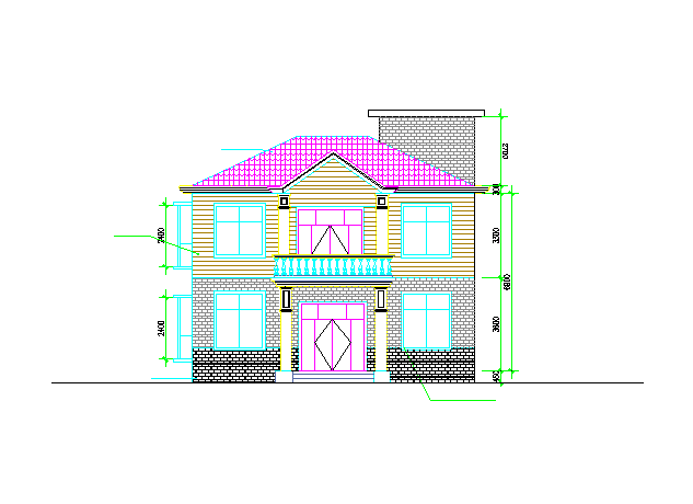 某地二层砖混结构独栋别墅设计施工图纸_图1