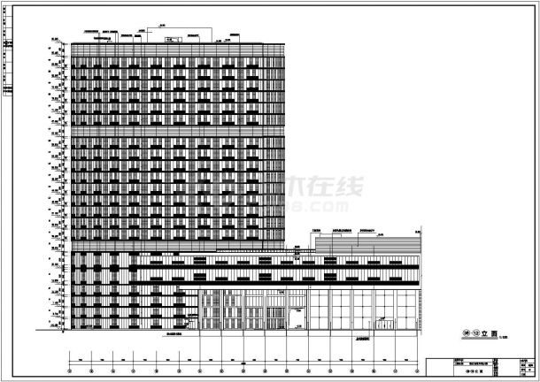 某医院二十三层医疗急救外科大楼建筑施工图-图二