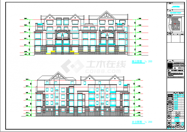 某地区中式风格花园洋房建筑施工图-图一