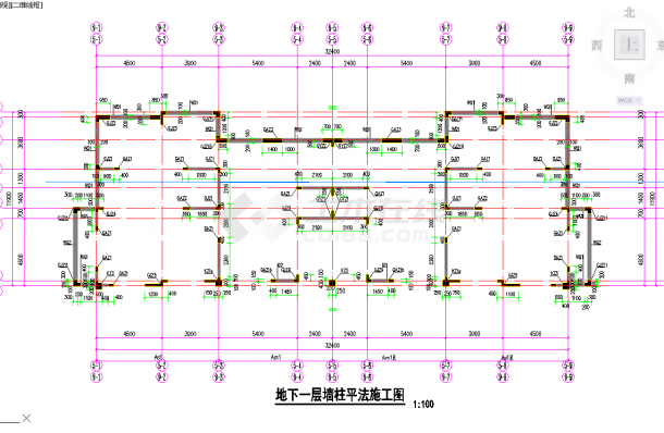 三层别墅剪力墙结构桩基础结构设计图纸-图一