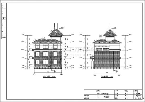 某地区三层住宅别墅建筑规划设计方案图-图二
