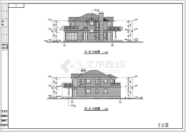 【上海】二层独栋别墅建筑和结构施工图-图二