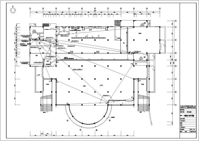 某学校建筑三层食堂电气设计施工图纸_图1