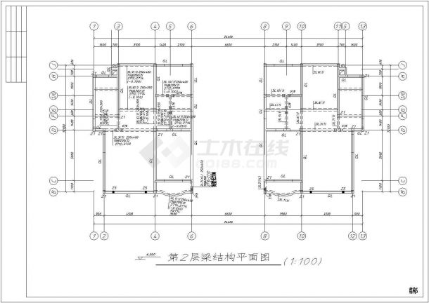 某地三层自建房住宅别墅建筑结构设计图-图二