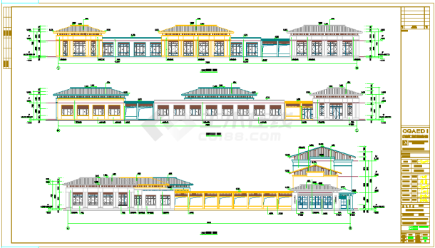 某职校传统工艺实训楼建筑施工全套图纸-图二