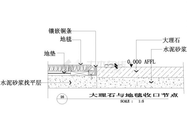 大理石与地毯1收口节点图，共一张-图一