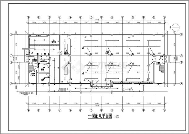 食堂建筑全套电气设计施工CAD图纸-图二