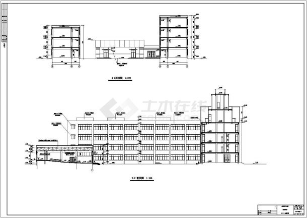 某大学实验楼建筑完整设计施工图纸-图二