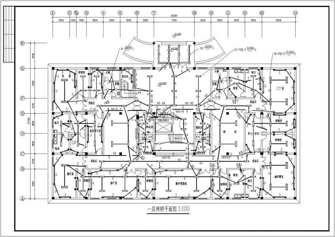 某地区医院影像楼电气施工CAD设计图纸_图1