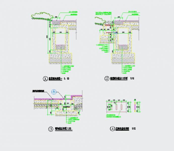 排水沟（明沟暗沟）cad详图_图1