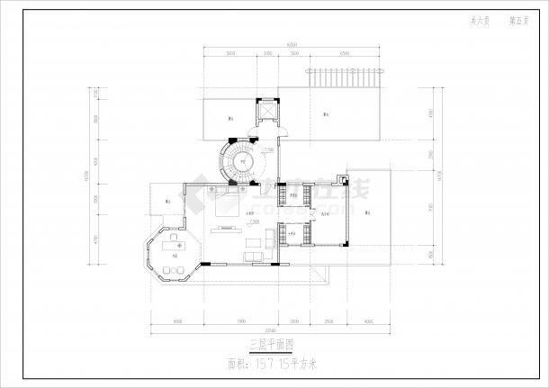 某地区详细别墅设计cad结构方案图纸-图二