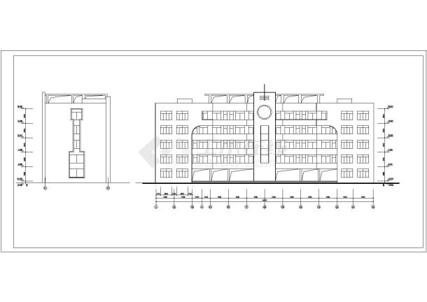 某地区教学楼建筑与结构cad设计图纸-图一