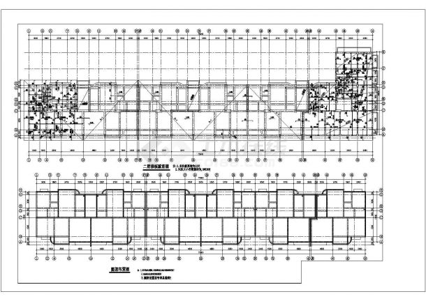 某地区经典底框式住宅楼结构设计cad施工图纸-图二