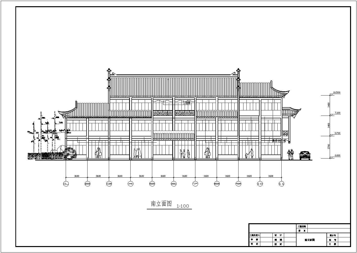 安徽省某城区仿古建筑CAD设计详图
