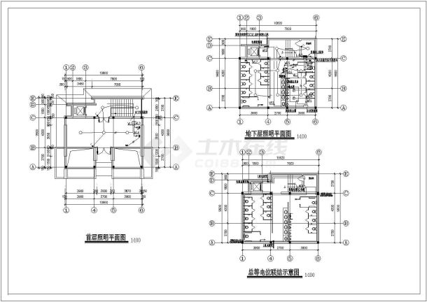 【太原】两层公共厕所电气图纸cad-图一