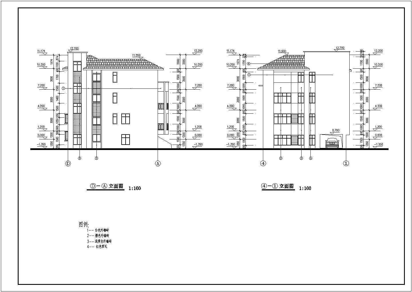 陕西省某城区三层特级别墅CAD图纸