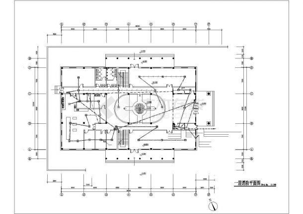 某俱乐部建筑电气施工平面CAD图-图二