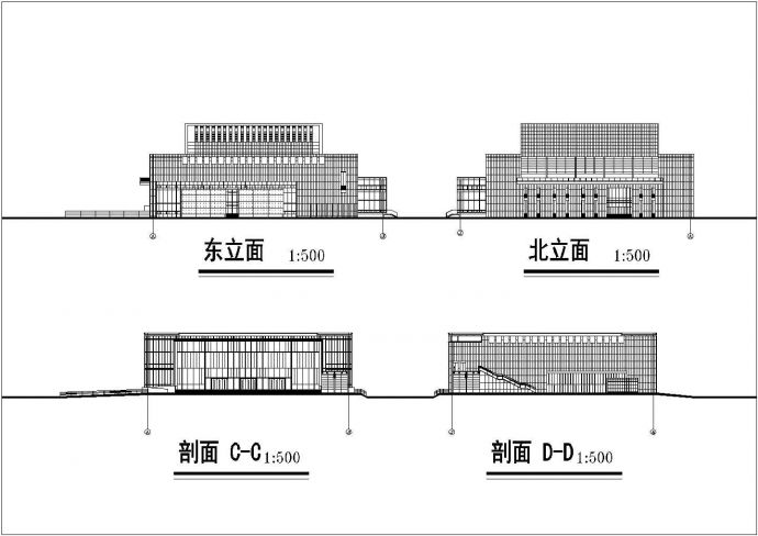 某二层剧场全套建筑设计施工方案图_图1