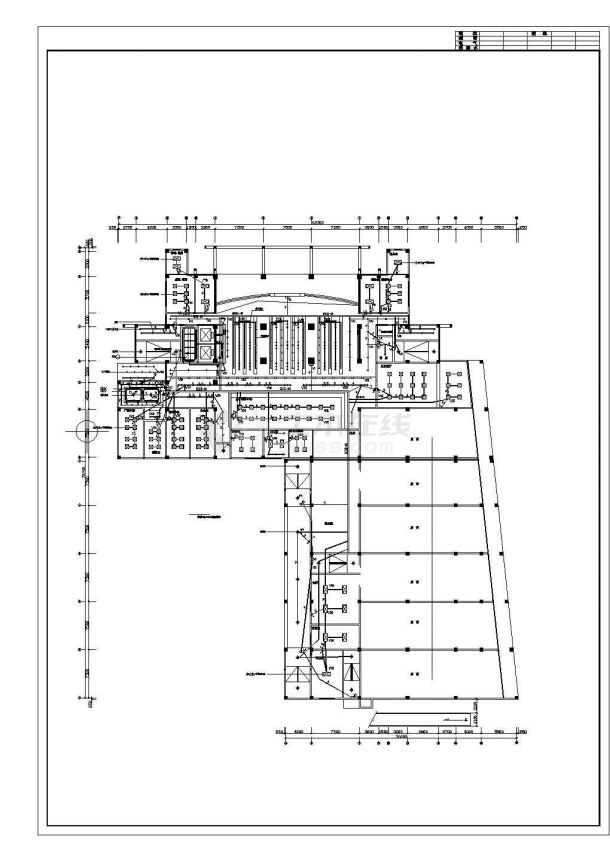某广播电视中心电气设计施工平面图-图二
