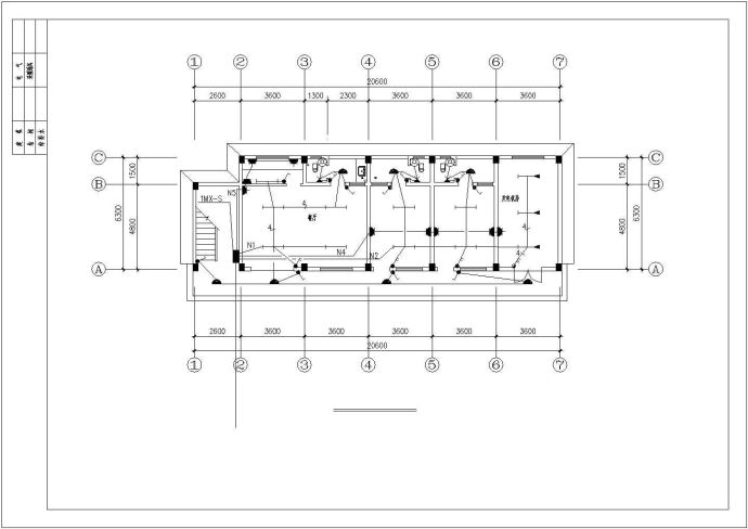 某加油站电气设计施工平面CAD图_图1
