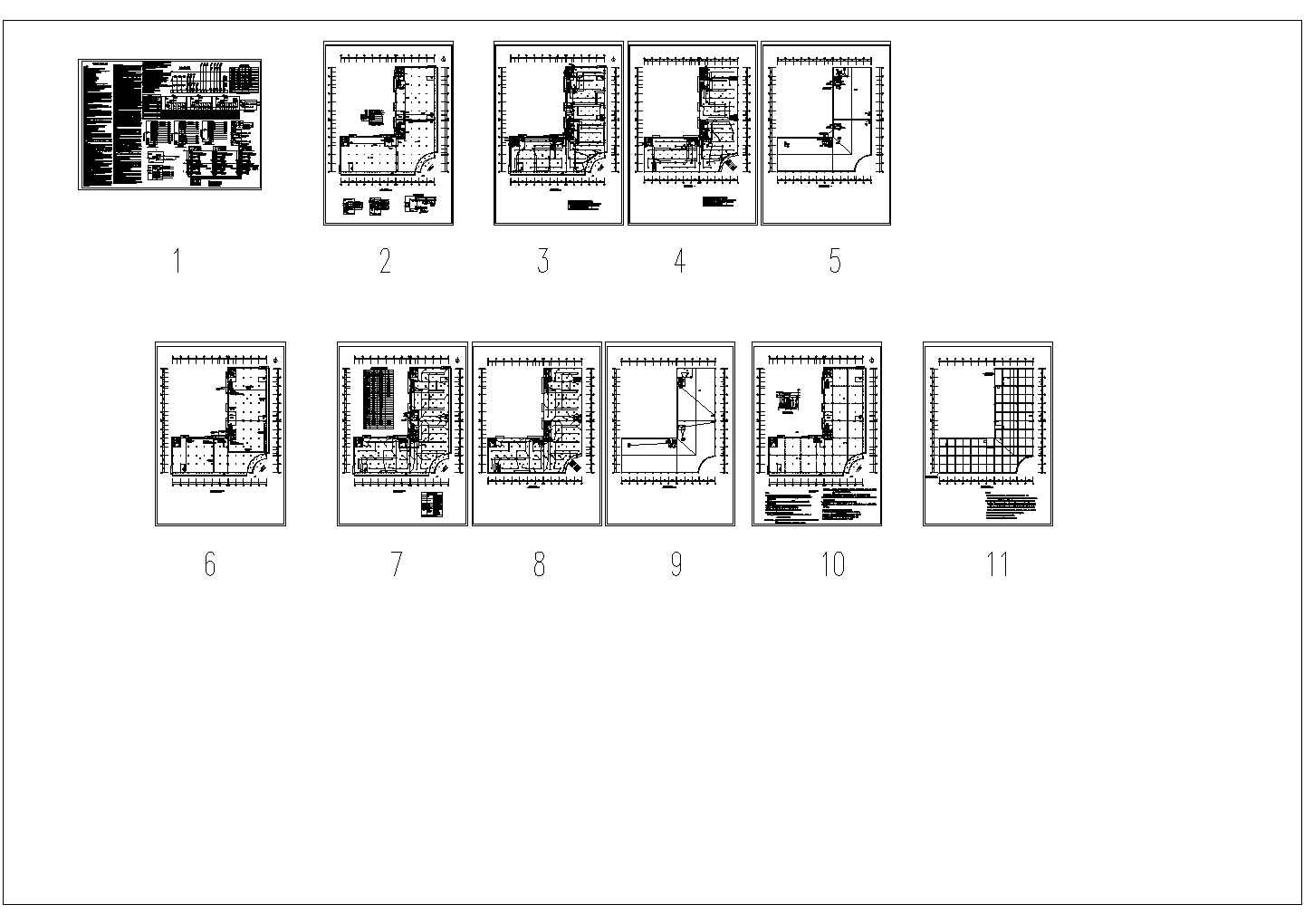 二层建材商场全套施工图（含建筑、结构、水、电、暖）