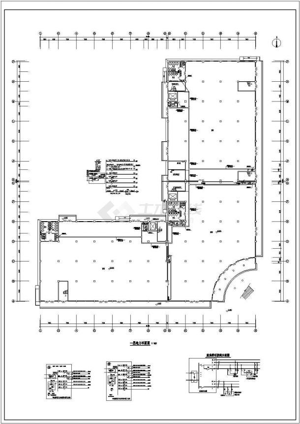 某地区二层建材商场全套建筑施工图-图一