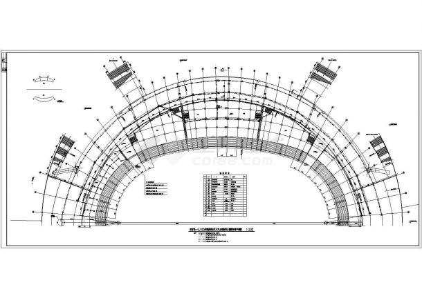 某地区会展中心体育馆电气CAD设计图纸-图二