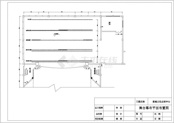 某地区文化会展中心CAD设计图纸-图二